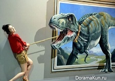 Чудеса 3D - интерактивного искусства Китай. Фото
