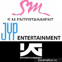 SM Entertainment, JYP Entertainment, YG Entertainment
