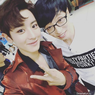 Yoo Jae Suk and Chanyeol