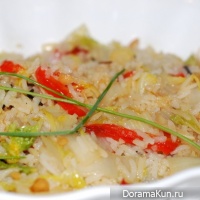 Jasmine rice with Chinese cabbage