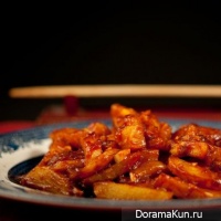 Potatoes with chili in Chinese
