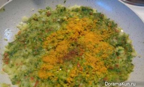 Thai green curry with chicken