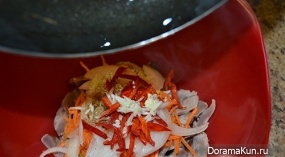 Chicken gizzards in Korean