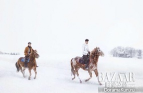 Hu Ge, Wallace Huo для Harper's Bazaar