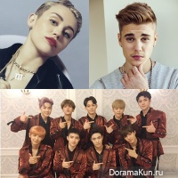 EXO Miley Cyrus Justin Bieber