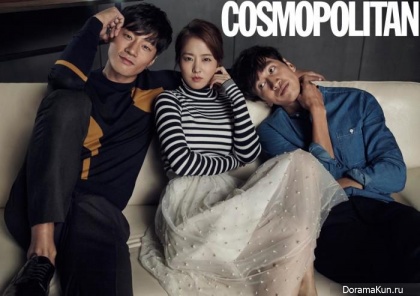 Park Bo Young, Lee Kwang Soo, Lee Chun Hee для Cosmopolitan November 2015